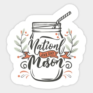 National Mason Jar Day – November Sticker